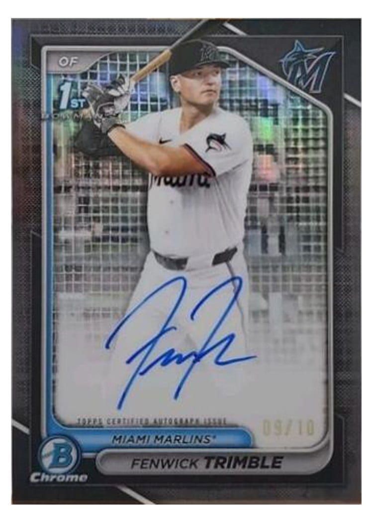 2024 Bowman Draft Chrome Prospect Autographs Fenwick Trimble #CPA-FT card