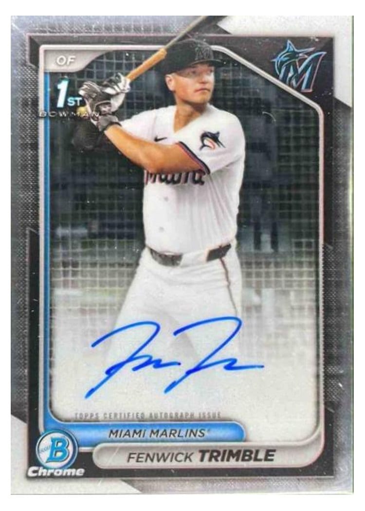 2024 Bowman Draft Chrome Prospect Autographs Fenwick Trimble #CPA-FT card