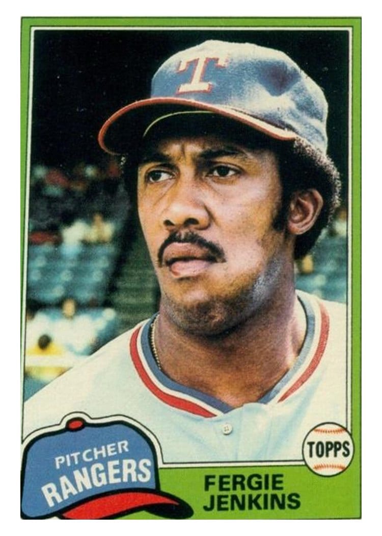 1981 Topps Fergie Jenkins #158 card
