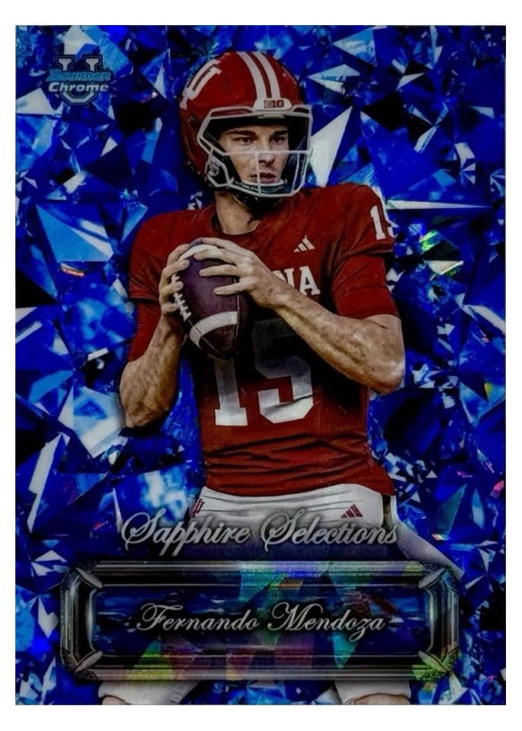 2025 Bowman University Chrome Sapphire Sapphire Selections Fernando Mendoza #SS-19 card