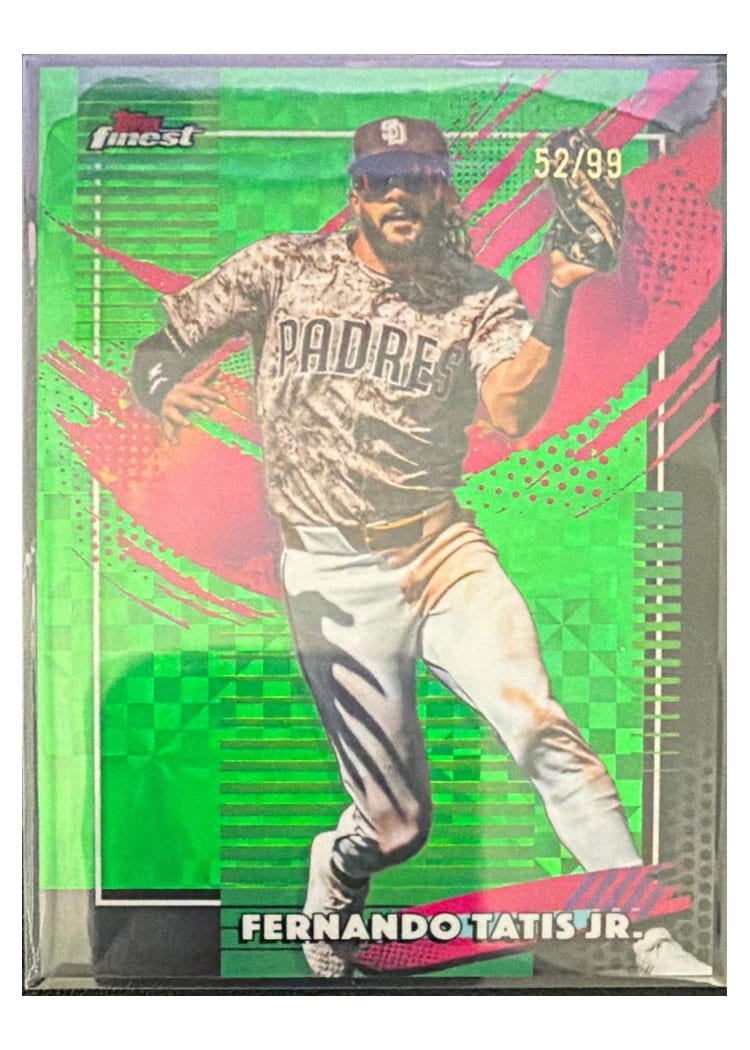2026 Topps Finest Fernando Tatis Jr. Green Refractor #274 card