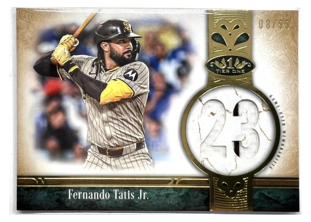 2026 Topps Tier One Jersey Number Relics Fernando Tatis Jr. #JNR-FT card