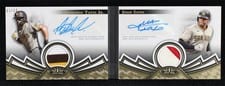 2023 Topps Tier One Dual Autograph Dual Relic Book Cards Fernando Tatis Jr. / Juan Soto #DAR-TS card
