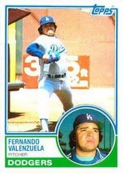 1983 Topps Base Set Fernando Valenzuela #40 card