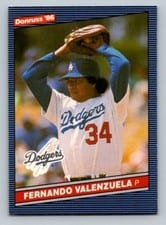 1986 Donruss Fernando Valenzuela #215 card