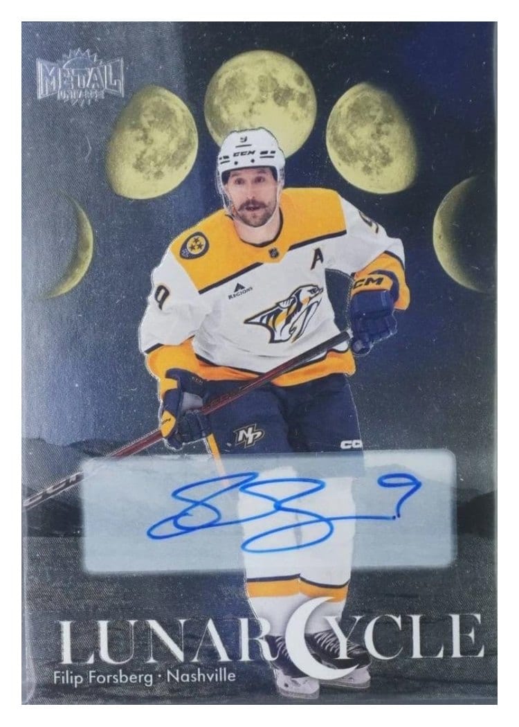 2025-26 SkyBox Metal Universe Lunar Cycle Auto Filip Forsberg #LC-9 card