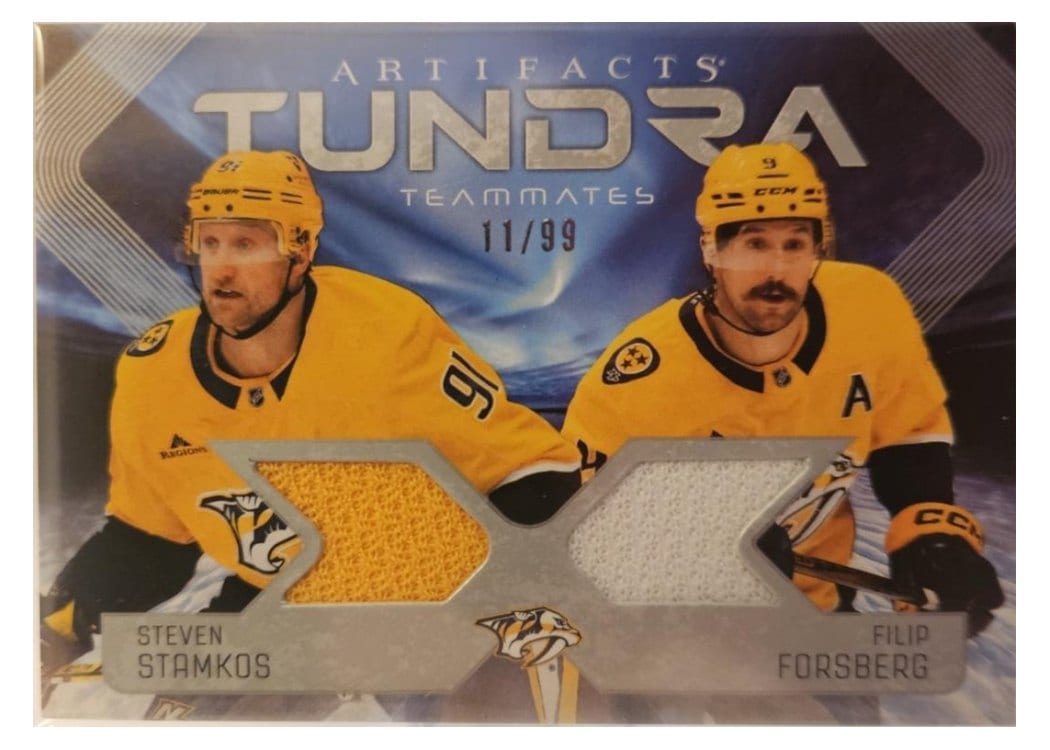 2025-26 Upper Deck Artifacts Tundra Teammates Duos Filip Forsberg/Steven Stamkos #T2-SF card