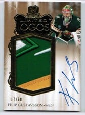 2023-24 Upper Deck The Cup Limited Logos - Autograph Patch Filip Gustavsson #LL-FG card