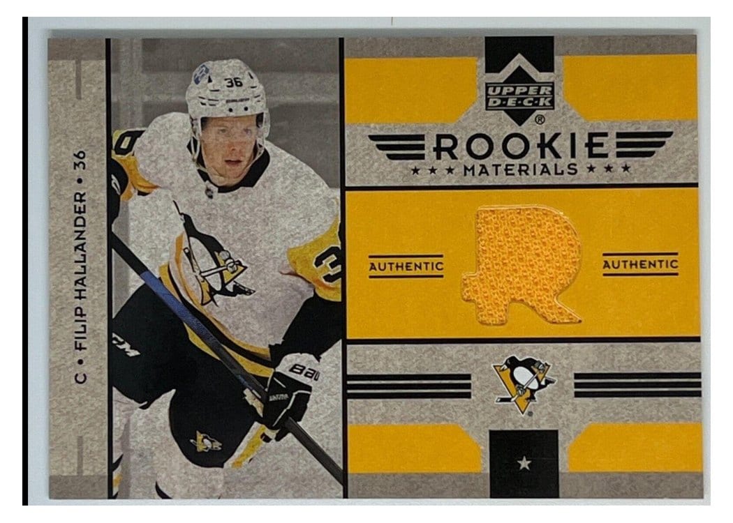 2022-23 Upper Deck Rookie Materials Retro Filip Hallander #RT-FH card