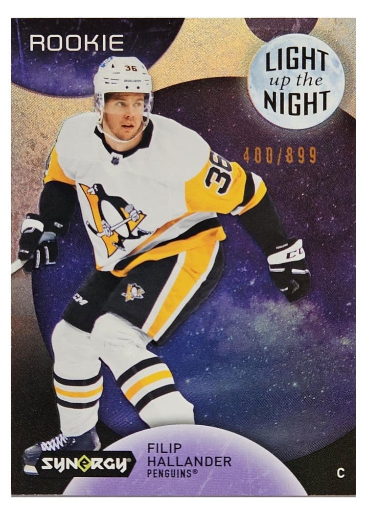 2022-23 Upper Deck Synergy Light Up The Night Rookies Filip Hallander #LNR-FH card