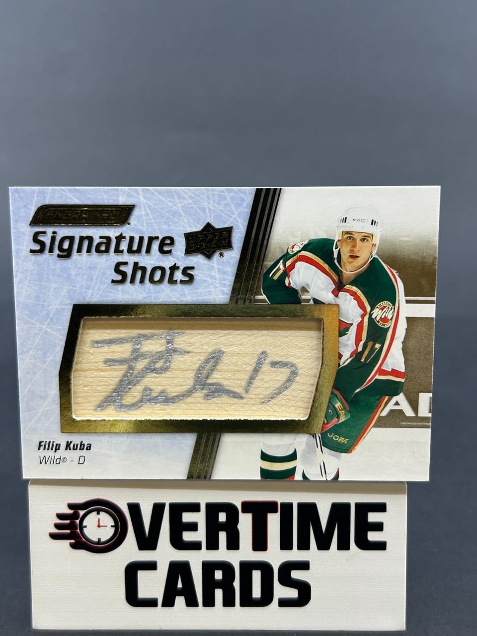 2024-25 Upper Deck Engrained Icons Signature Shots Manufactured Stick Relics Filip Kuba #SS-FK card