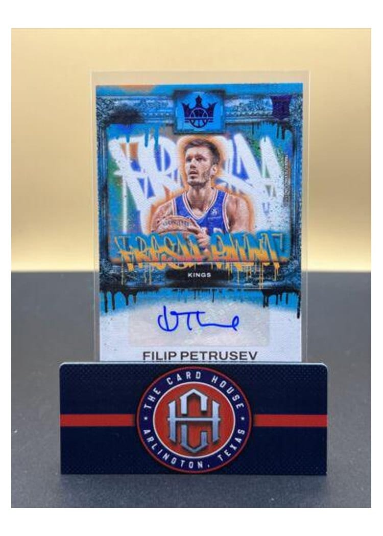 2023-24 Panini Court Kings Fresh Paint Autographs Filip Petrusev #FP-FPE card