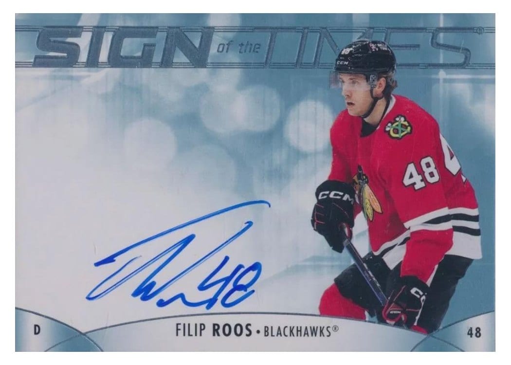2023-24 SP Authentic Sign of the Times Auto Filip Roos #SOTT-FR card