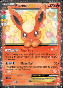 2016 Generations Flareon-EX #RC6 card