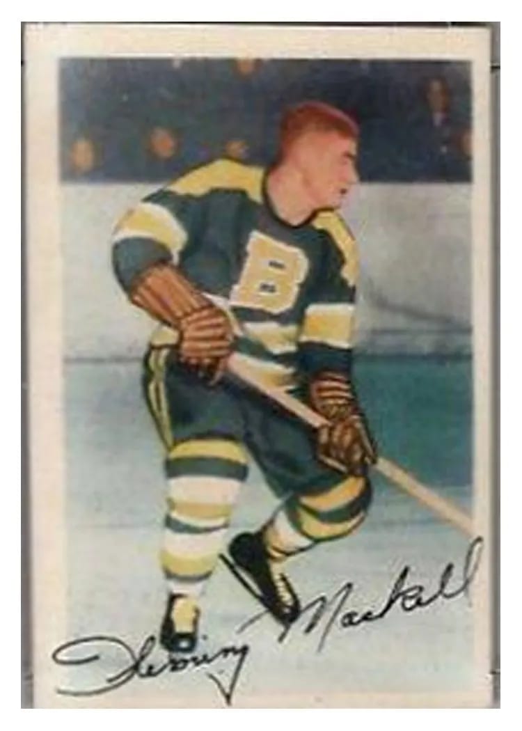 1953 Parkhurst Fleming MacKell #91 card