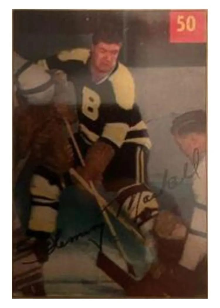 1954 Parkhurst Fleming MacKell #50 card