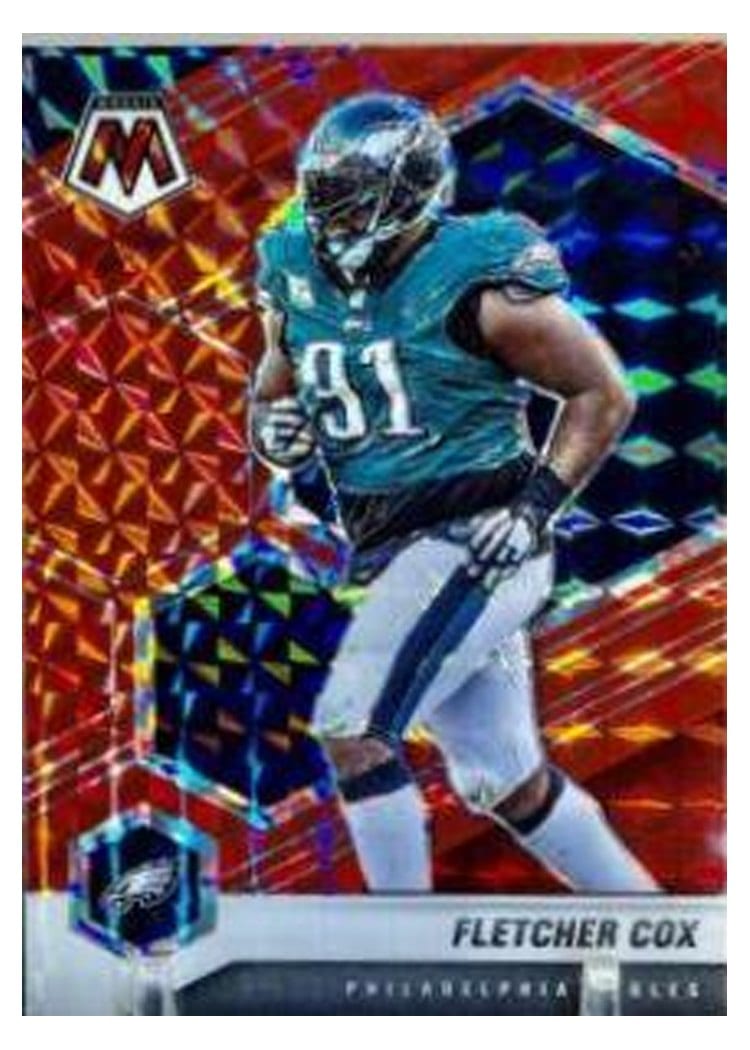 2021 Panini Mosaic Base Set Fletcher Cox Red Mosaic #165 card