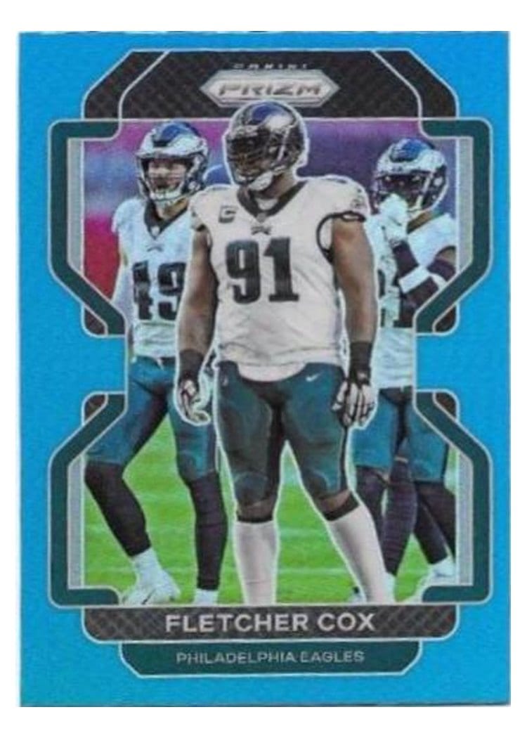 2021 Panini Prizm Base Set Fletcher Cox Light Blue Prizm #223 card