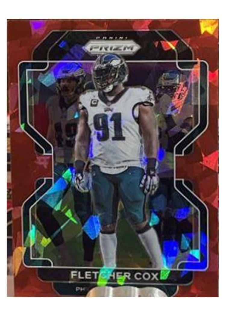 2021 Panini Prizm Base Set Fletcher Cox Red Ice Prizm #223 card