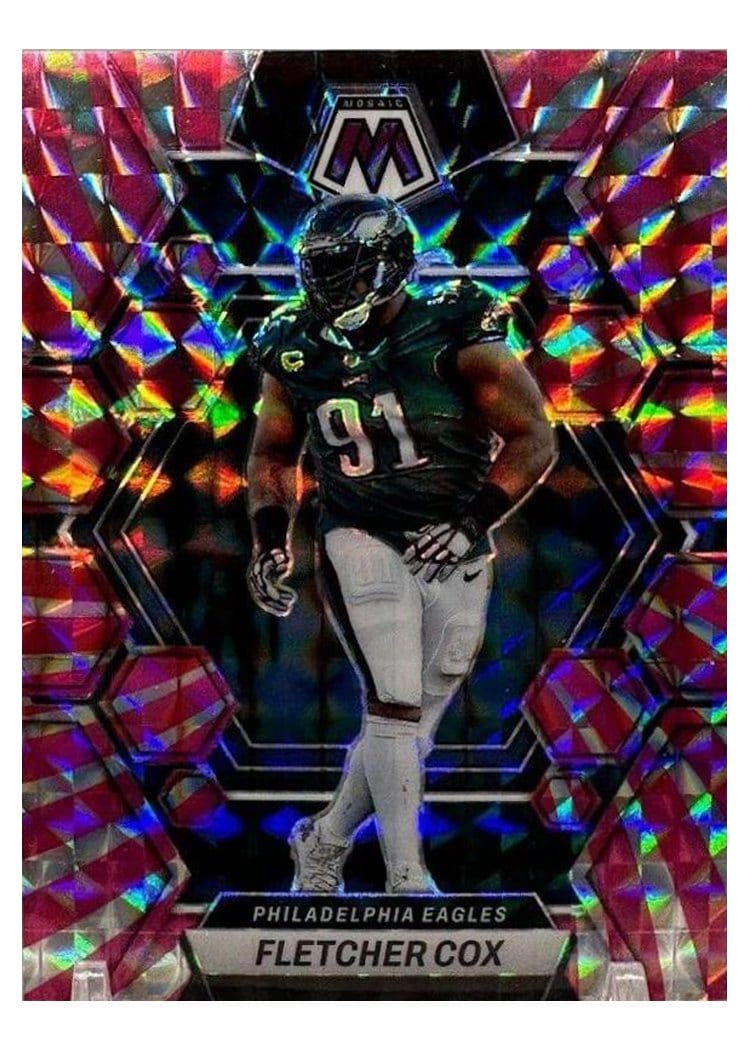 2023 Panini Mosaic Base Set Fletcher Cox Pink Swirl #197 card