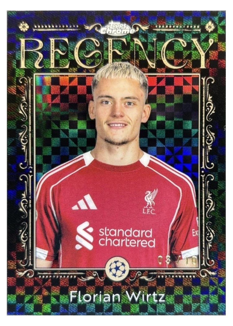 2025-26 Topps UEFA Club Competitions Regency Chrome Florian Wirtz #RC-10 card