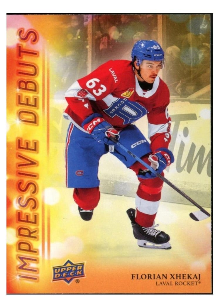 2025-26 Upper Deck AHL Impressive Debuts Florian Xhekaj #ID-13 card