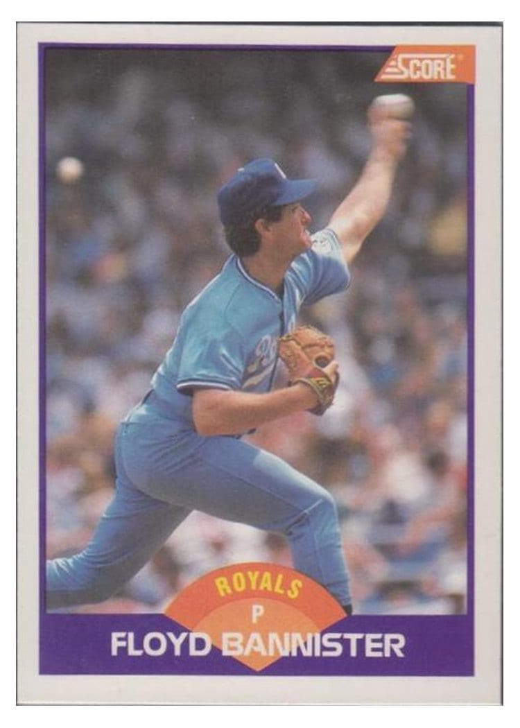 1989 Score Floyd Bannister Missing Reverse Copyright #249 card