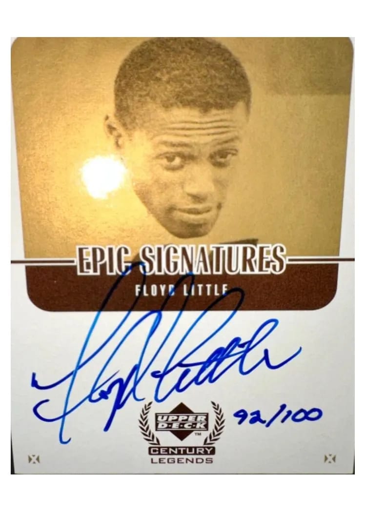 1999 Upper Deck Century Legends Epic Signatures Floyd Little #FLC card