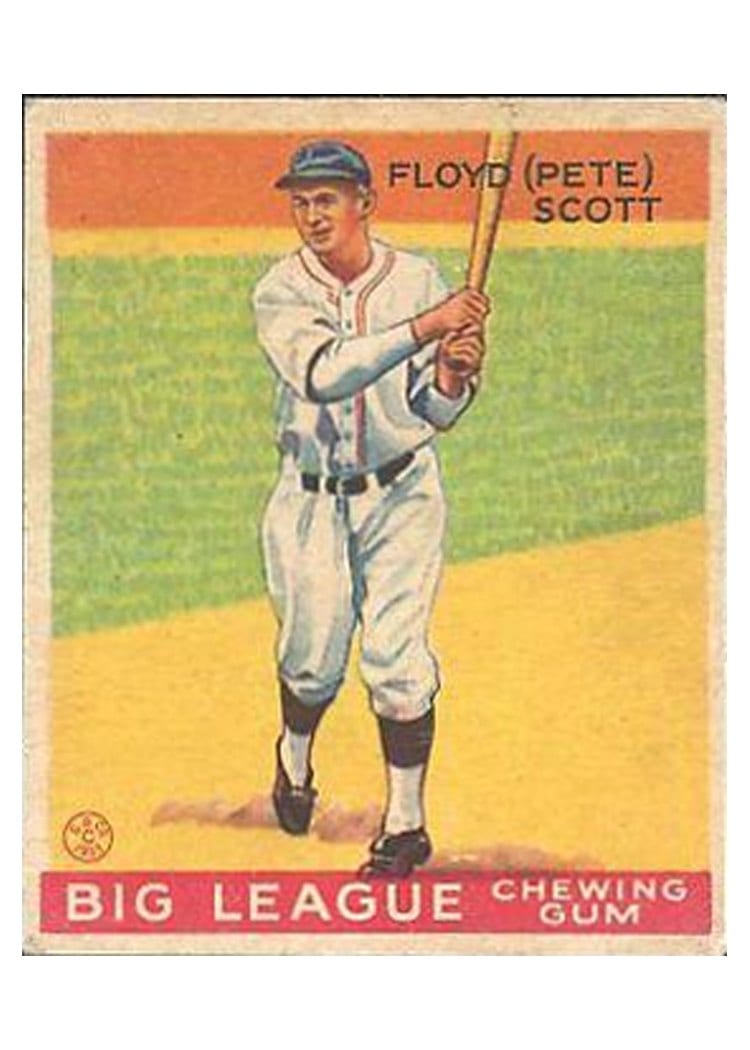 1934 World Wide Gum Floyd Scott #33 card