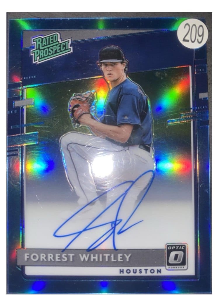 2020 Donruss Optic Rated Prospects Signatures Forrest Whitley #RPS-FW card