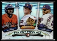 2018 Bowman Talent Pipeline Chrome Forrest Whitley, Rogelio Armenteros, Yordan Alvarez #HOU card