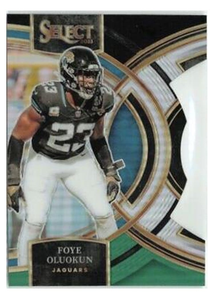 2023 Panini Select Base Set Foye Oluokun Black Green Prizm Die-Cut #139 card