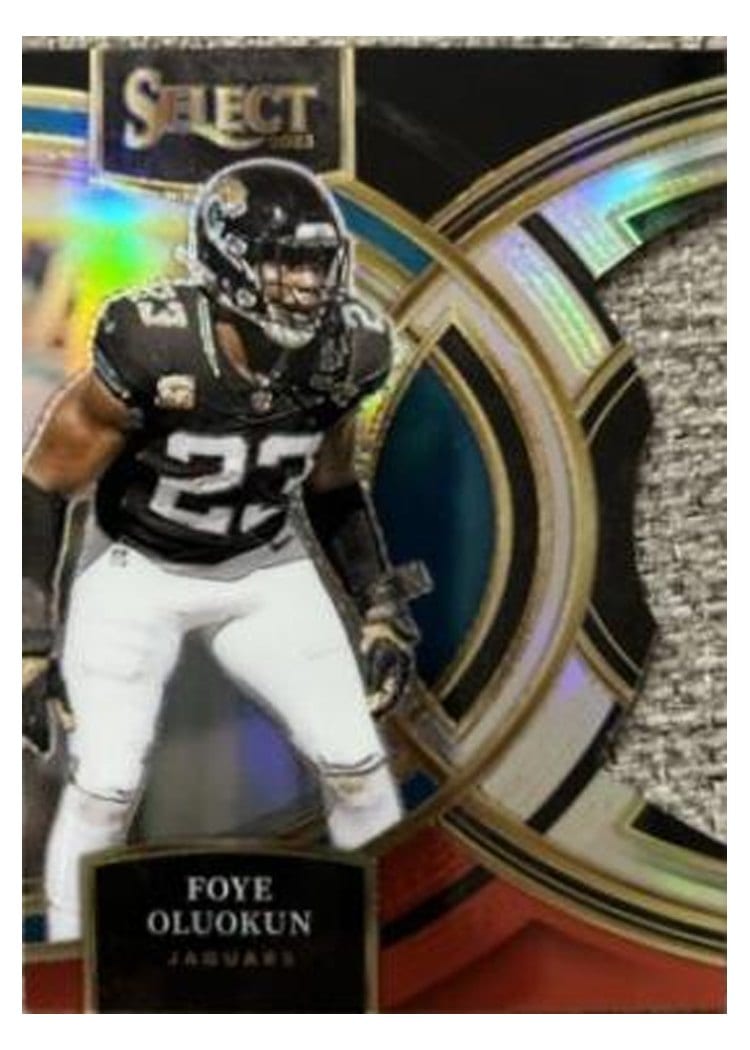 2023 Panini Select Base Set Foye Oluokun Black Red Prizm Die-Cut #139 card