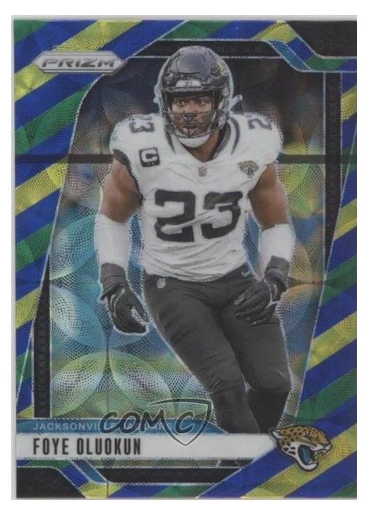 2024 Panini Prizm Base Set Foye Oluokun Choice Blue Yellow Green #134 card