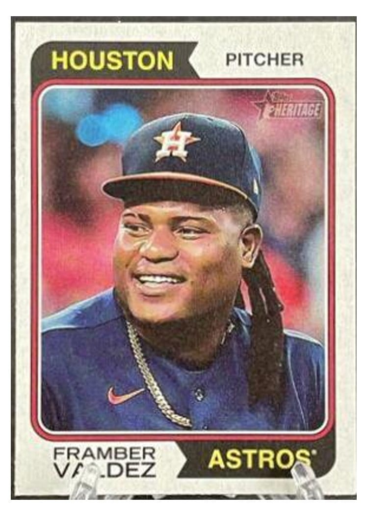 2023 Topps Heritage Base Set Framber Valdez #101 card