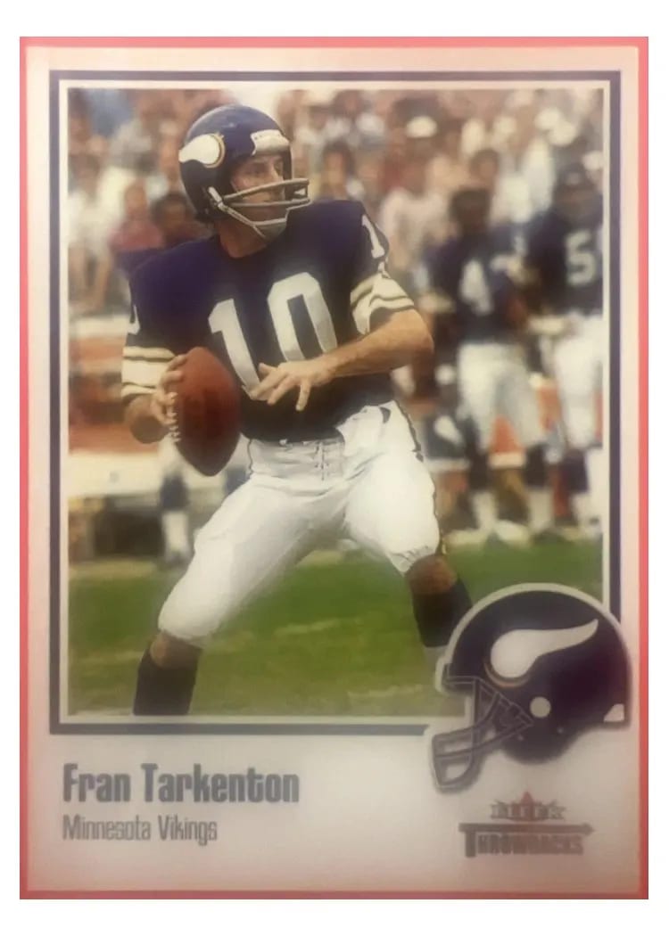 2002 Fleer Throwbacks Fran Tarkenton #10 card