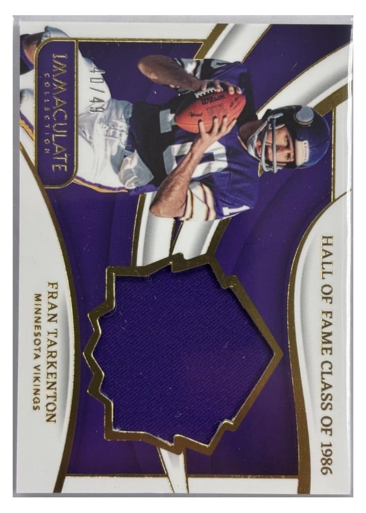 2024 Panini Immaculate Collection Immaculate HOF Jerseys Fran Tarkenton #1 card