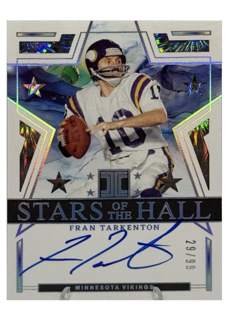 2024 Panini Impeccable Stars of the Hall Autographs Fran Tarkenton #7 card