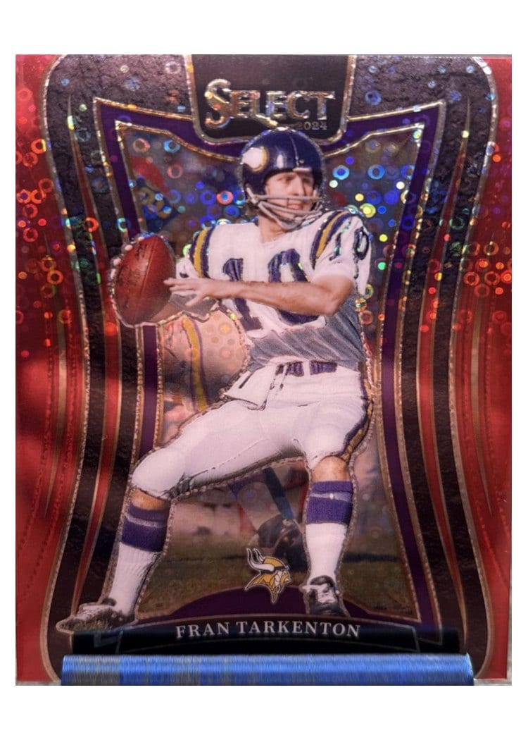 2024 Panini Select Base Set Fran Tarkenton Red Disco Prizm #338 card