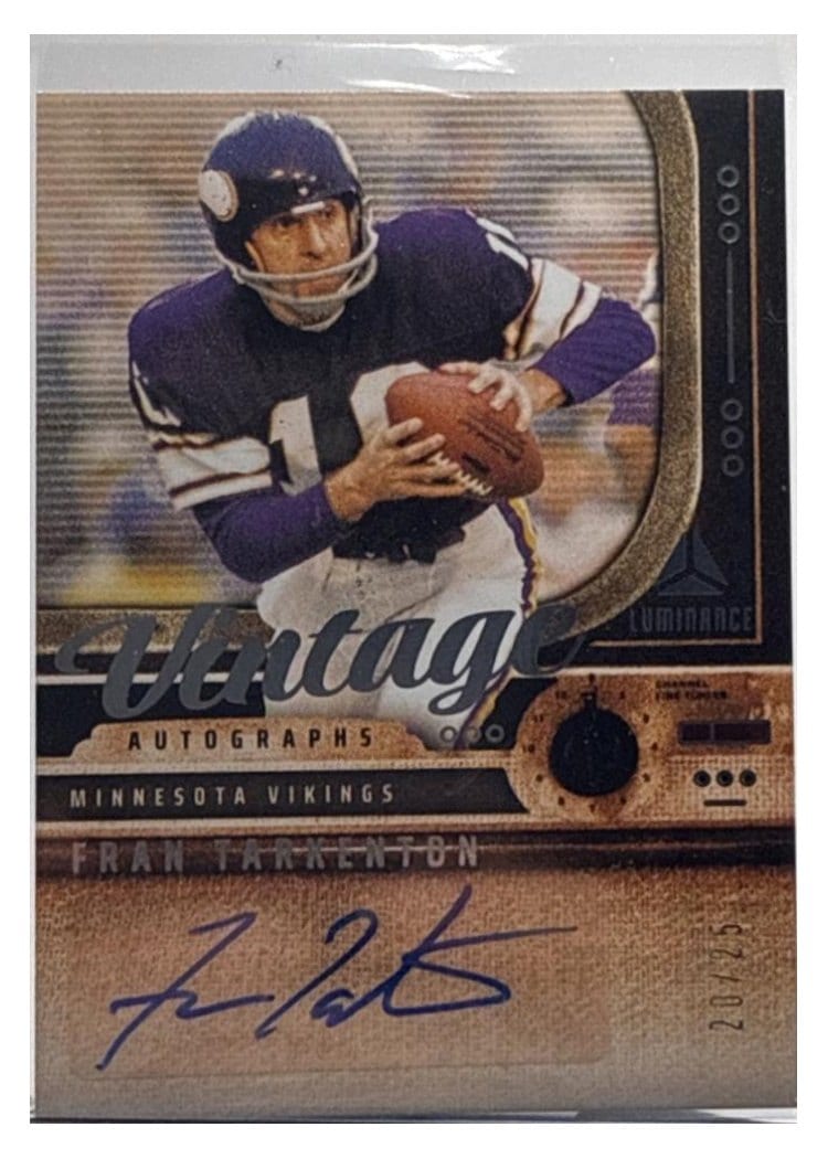 2025 Panini Luminance Vintage Autographs Fran Tarkenton #3 card