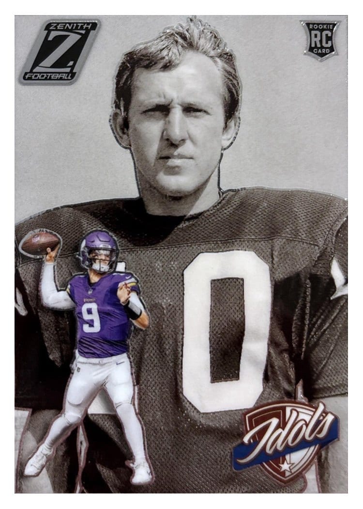 2024 Panini Zenith Idols Fran Tarkenton / J.J. McCarthy #9 card