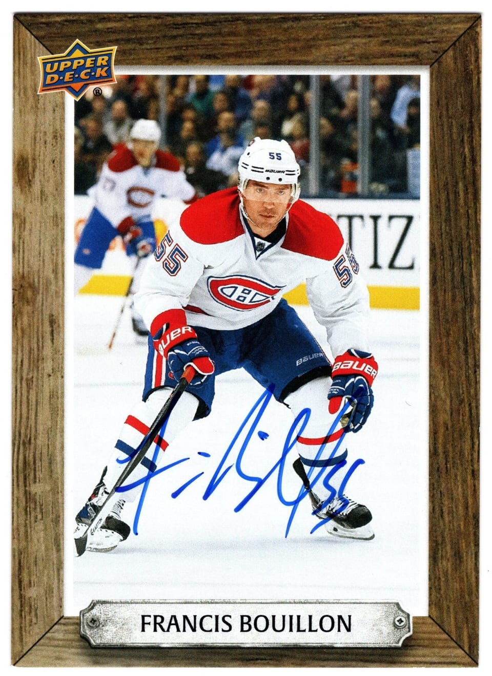 2024-25 Upper Deck Engrained Icons Beehive Portrait Signatures Francis Bouillon #BH-FB card