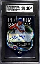 2023 Bowman Platinum Plating Die-Cut Autographs Francisco Álvarez #PPD-5 card