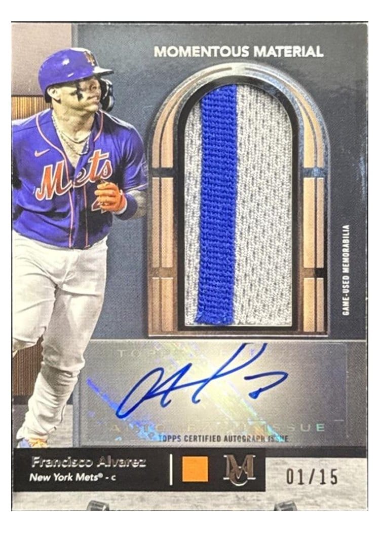 2024 Topps Museum Collection Momentous Material Jumbo Patch Autographs Francisco Alvarez #MMJPA-FA card