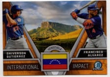 2024 Bowman Chrome International Impact Francisco Alvarez / Daiverson Gutierrez #II-13 card
