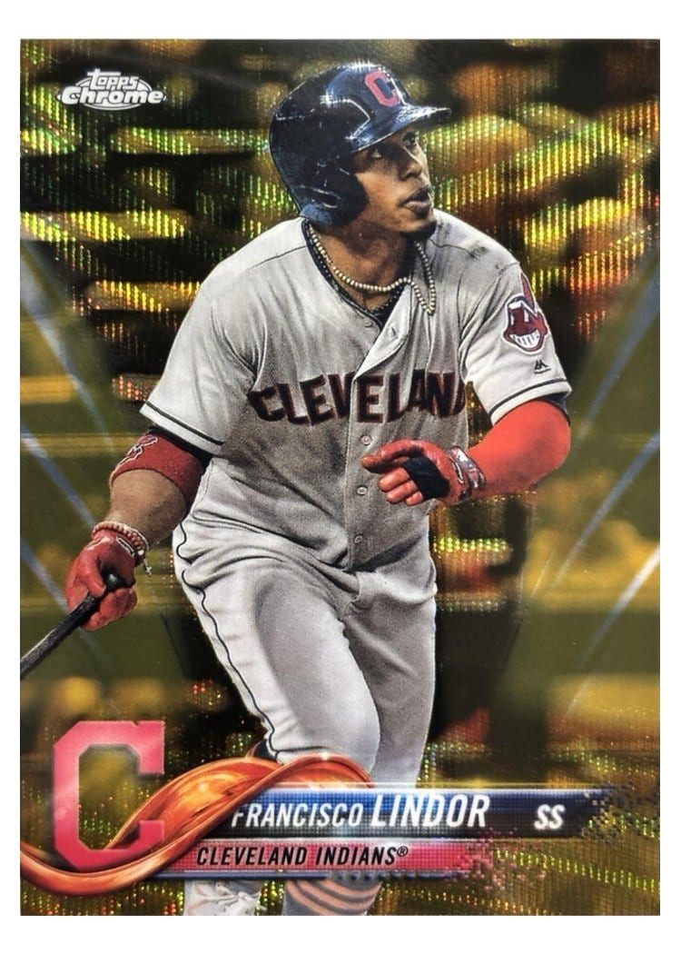 2018 Topps Chrome Base Set Francisco Lindor #73 card