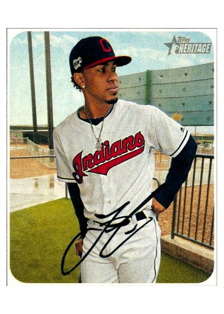 2020 Topps Heritage Base Set Francisco Lindor #442 card