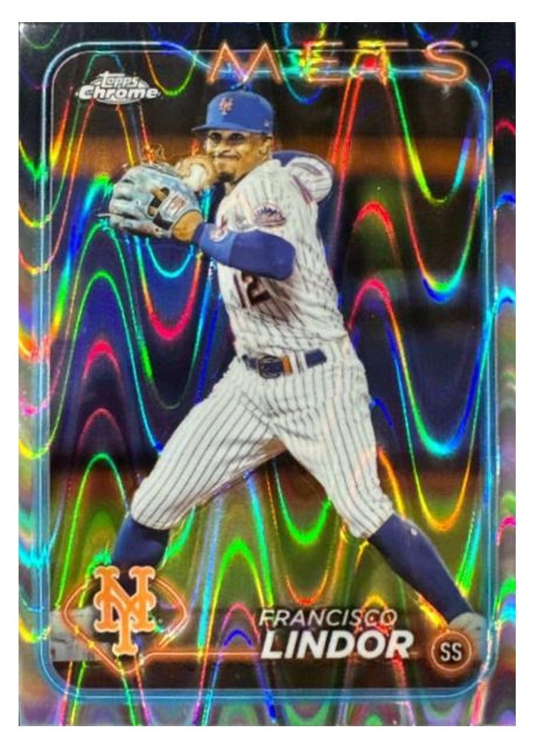 2024 Topps Chrome Francisco Lindor RayWave Refractor #137 card