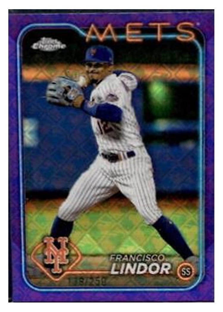 2024 Topps Chrome Francisco Lindor #137 card