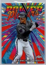 2025 Topps Chrome Logofractor Edition Power Players Francisco Lindor #PP-9 card